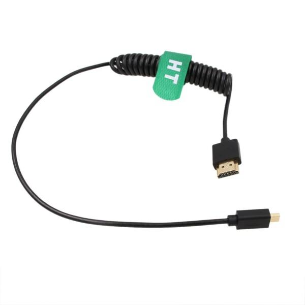 HangTon 4K 60Hz 8K Micro HDMI HDMI 2.1 Coiled Cabl...