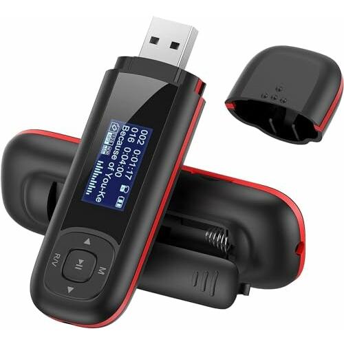 「乾電池対応」 AGPTEK MP3プレーヤー 超軽量27.5g ウォークマン 小型 音楽プレイヤー...