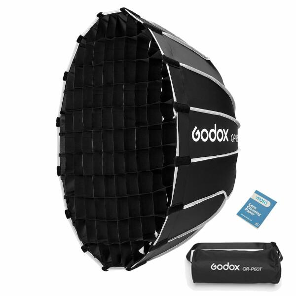 GODOX QR-P60T ソフトボックス 60CM パラボリック クイックセット 柔らかい箱 ハニ...