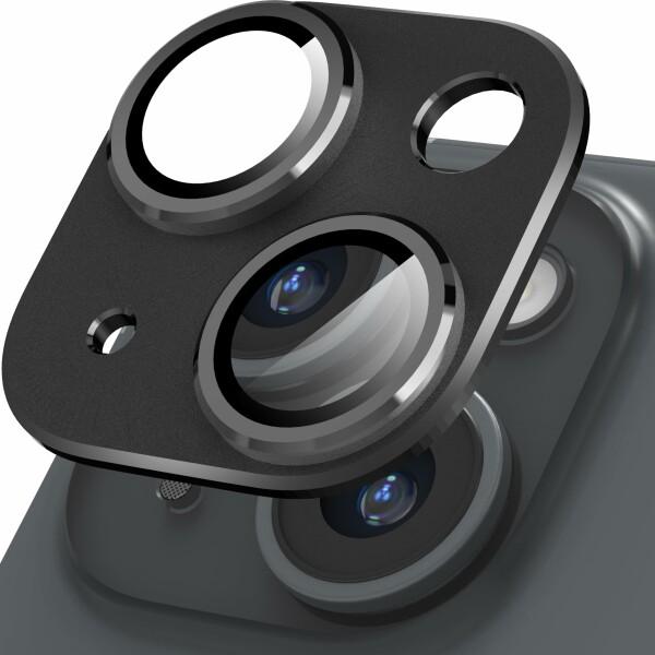Suoman for iPhone 15/15 Plusカメラレンズプロテクター、スクラブ金属のカメ...