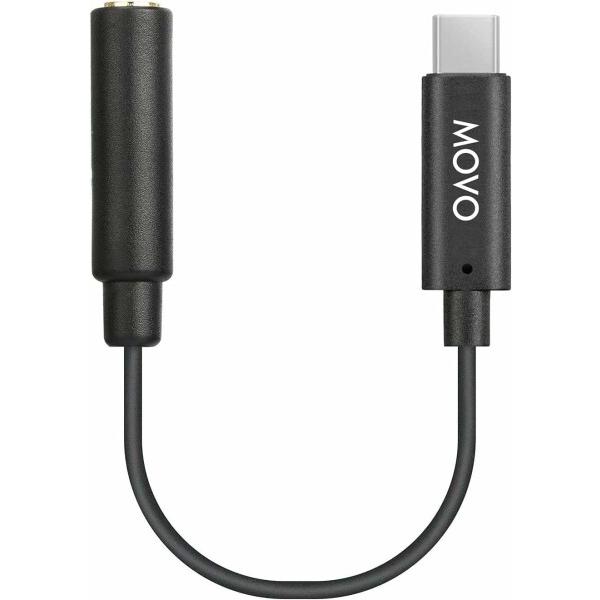 Movo UCMA-1 メス 3.5mm TRS マイクアダプターケーブル USB Type-Cコネ...