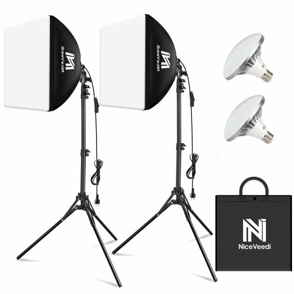 NiceVeedi 2パック写真撮影ソフトボックス 40x40cmライトボックス LED 撮影用照明...