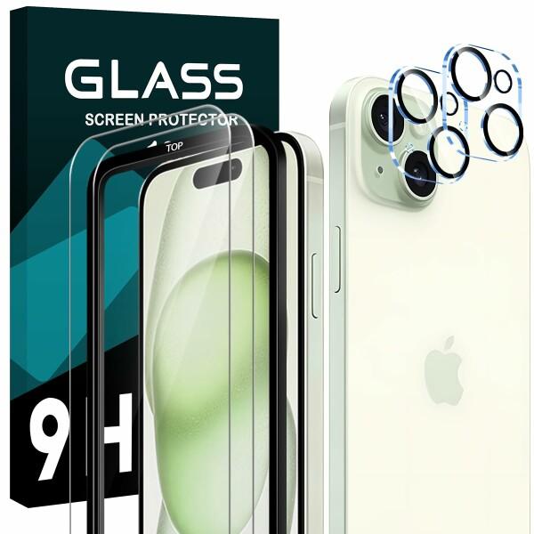 対応 iPhone 15 Plus ガラスフイルム 6.7インチ  iPhone15 plus ガラ...