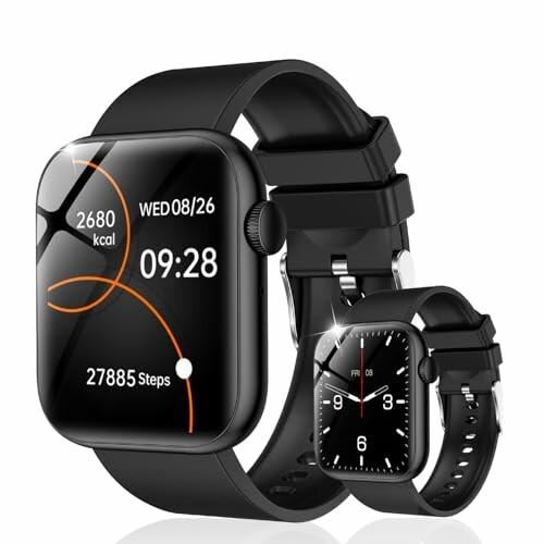 スマートウォッチ SeefoxBluetooth5.2通話機能付き 1.85インチ大画面 活動量計 ...