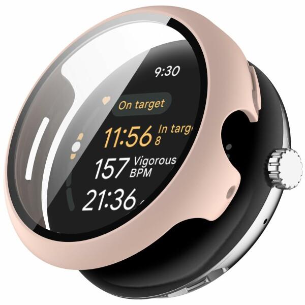 Google Pixel Watch3（2024）用 ケース 保護 ガラスフィルム 一体型 PC+T...