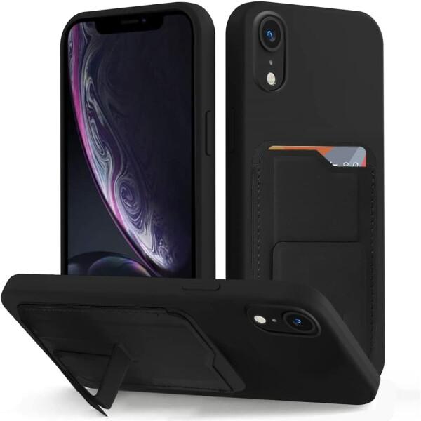 iPhone XR 用 ケース スタンド機能付き 耐衝撃 携帯 カバー カードホルダーケース 軽量 ...