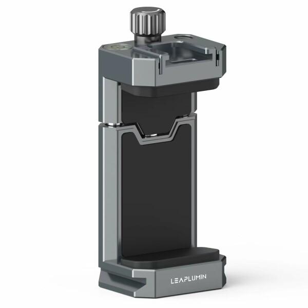 Leaplumin 全金属製 スマホ三脚アダプター | 横縦自由調整＆コールドシュー搭載 | 1/4...