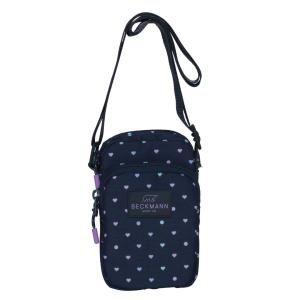 【BECKMANN】ベックマン ノルウェー ショルダーバッグ Crossbody bag Blue Hearts スマホショルダー スマホポーチ サコッシュ 小物入れ 軽量 多機能 撥水 北欧｜beckmannjapan