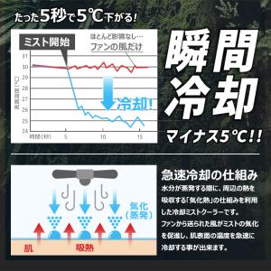 【ミスト付き充電式扇風機】キャンプ扇風機 ポー...の詳細画像3