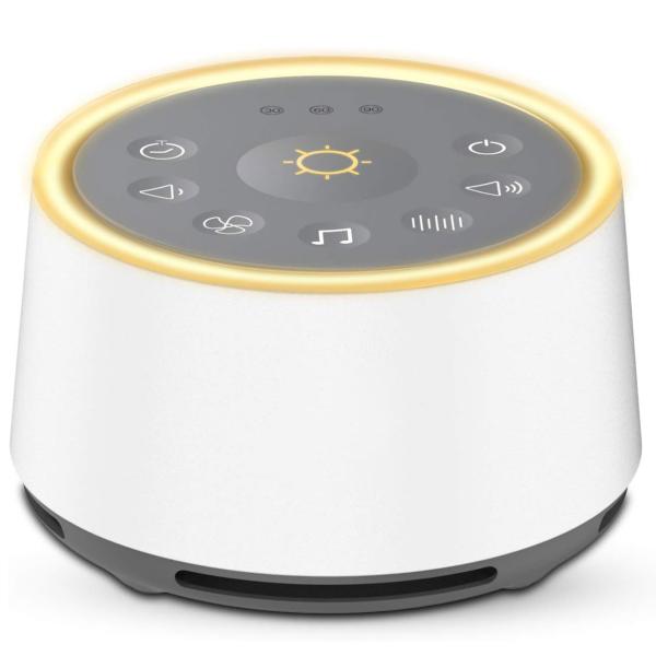 ホワイトノイズ マシン 24種の癒し音 自然音 BGM ナイトライト イヤホン対応 無段階音量調節 ...