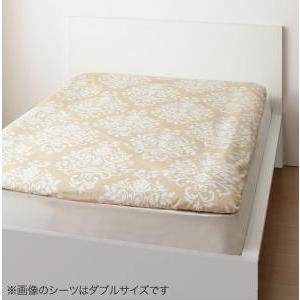 〔セミダブル〕 和式用フィットシーツ ダマスク柄 日本製｜bed-lukit