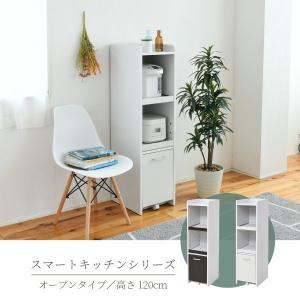 隙間収納 キッチン ミニ 食器棚 〔幅32.5×奥行42.5×高さ124cm〕 キッチン家電収納 家電ラック 家電収納棚 コンパクト スリム キッチンラック