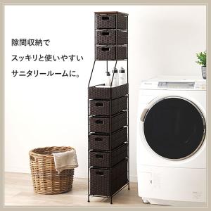 ランドリーチェスト ハイタイプ 幅20cm サ...の詳細画像2