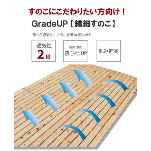 すのこベッド ひのき 国産 日本製 無塗装 低...の詳細画像2