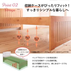 ショート丈ベッド 180 短いベッド コンセン...の詳細画像5
