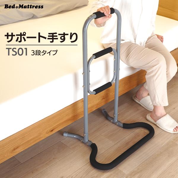 サポート手すり らくらく立ち上がり サポートスタンド  TS01 グレー