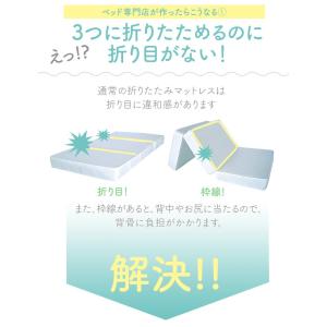 マットレス シングル 3つ折り 折りたたみ ポ...の詳細画像3