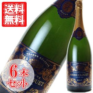 シャンパン グランドレゼルヴ ブリュット NV アンドレクルエ シャンパーニュ 1500ml 6本セット スパークリングワイン 泡 白 シャンペン マグナムの商品画像