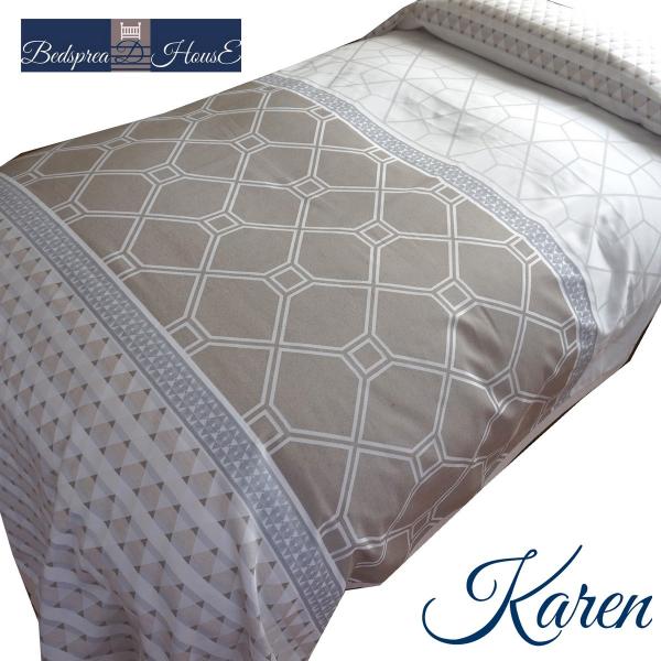 ベッドスプレッド カレン ベージュ シングル 180×270cm 1.4kg/スペイン製/日本仕様/...