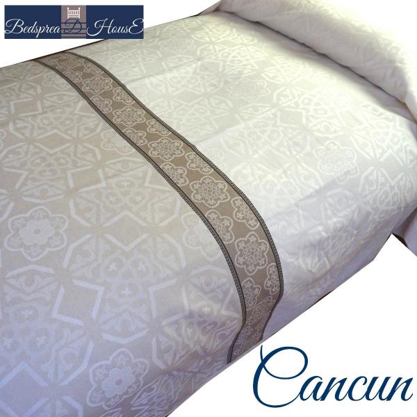 ベッドスプレッド カンクン ベージュ セミダブル 200×270cm 1.2kg/スペイン製/日本仕...