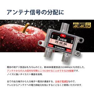 VISION 改良版 2分配器 1年保証 4K...の詳細画像1