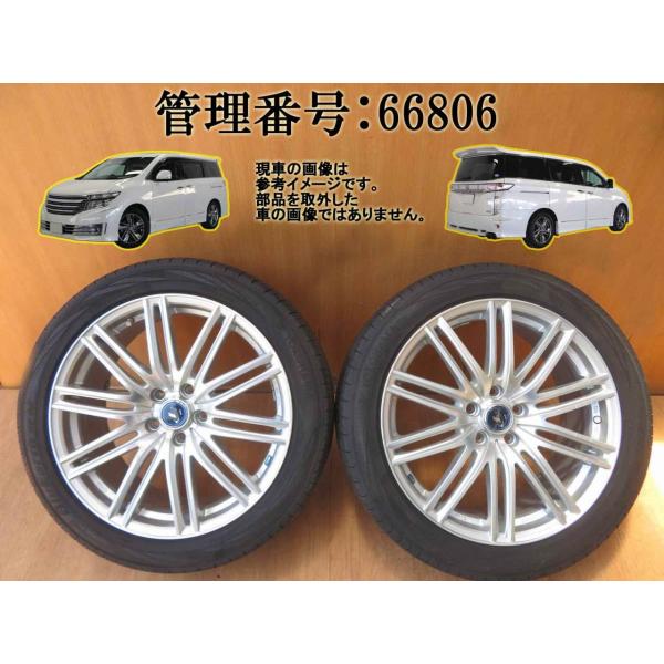 エルグランド PE52 社外 WEDS-LEONIS 245/45R19 アルミホイール/タイヤホイ...