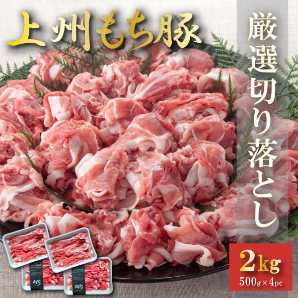 国産 豚肉 厳選切り落とし 上州三元もち豚 2kg OPEN記念セール 送料無料 小分け 500g ...