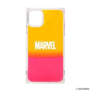 iPhone11 ケース MARVEL マーベル ネオンサンドケース カバー iPhone11ケース iPhone 11 スマホケース ロゴ イエロー ピンクの商品画像