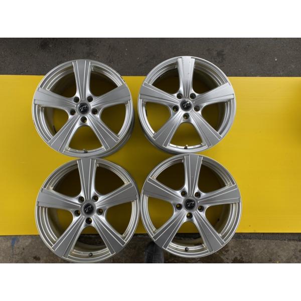 【中古アルミホイール4本セット】TREFFER 　18× 7.5J　114.3-5H　IN50　ハブ...