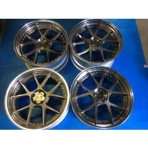 【中古】レオンハルト　シュタイン　フロント21×9.5J　114.3-5+42（2枚）　リア21×1...