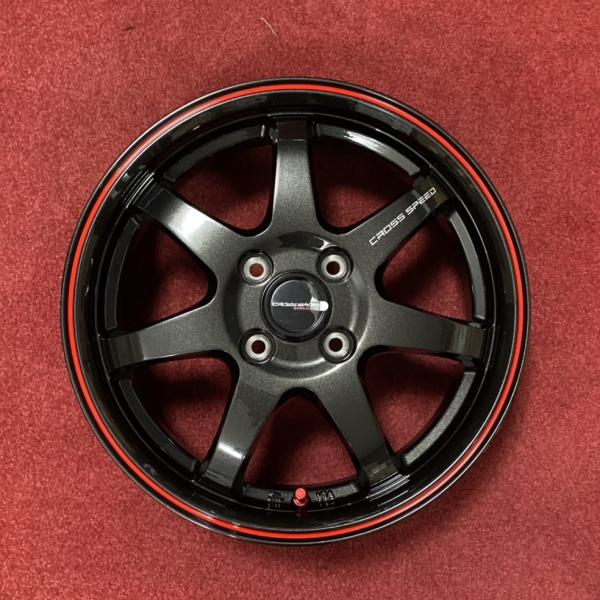 31【展示品】CROSS SPEED CR7　グロスガンメタ＆レッドライン　15×4.5J 100-...