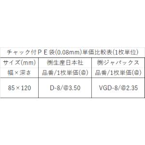 ユニパック D-8(100枚袋入)/生産日本社...の詳細画像1
