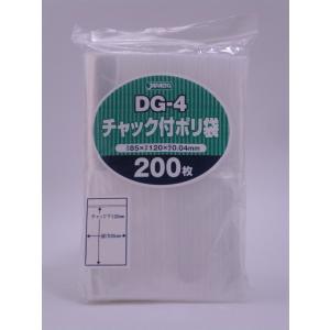 ジャパックス（JAPACK'S） チャック付ポリ袋 FG-4 100枚 透明 厚み0.04