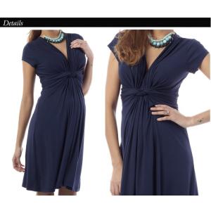 割引発見即納 キャサリン妃ご愛用 マタニティウエア ｊolene ｊolene ノットフロント Se Jolnav ビー マム ベイビー セラフィン マタニティワンピース セラフィンマタニティワンピース ショートスリーブネイビー マタニティウエア