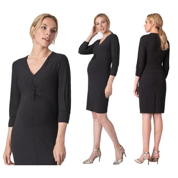 セラフィン マタニティワンピース 仕事 KAYLA ブラックドット