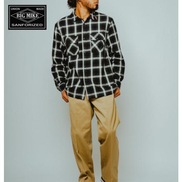 BIG MIKE ビッグマイク ネルシャツ チェックシャツ シャツ 長袖 Light Flannel...