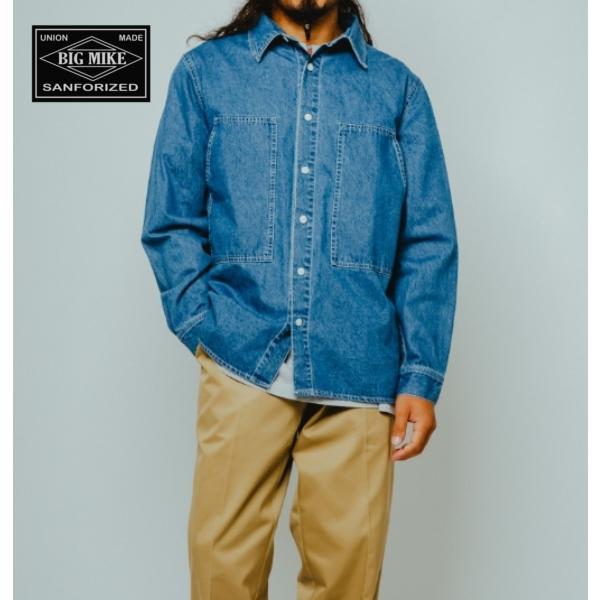 BIG MIKE ビッグマイク シャツ デニムシャツ 長袖 Denim Utility Long S...