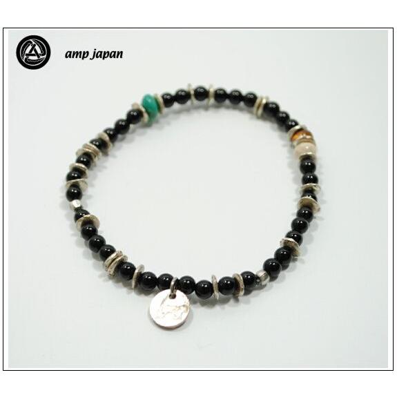 アンプジャパン amp japan ラウンド オニキス ブレスレット 13AHK-150