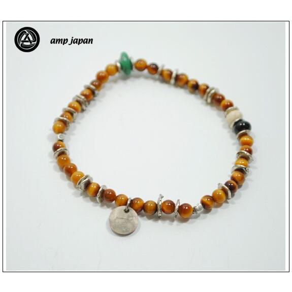 アンプジャパン amp japan ラウンド タイガーアイ ブレスレット 13AHK-153