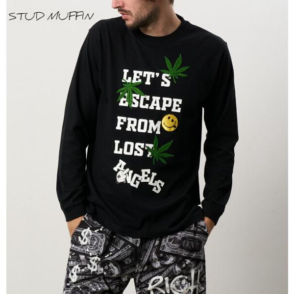 STUD MUFFIN スタッドマフィン ロンＴ Lets escape&amp;サガラパッチ 長袖 Tシャ...