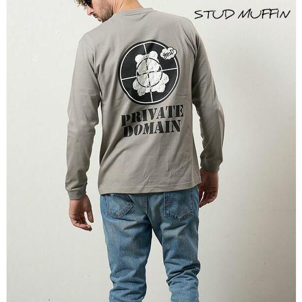 STUD MUFFIN スタッドマフィン ロンＴ コットン天竺 ターゲットベアフォームプリント 長袖...
