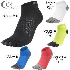 C3fit シースリーフィット 5フィンガーアーチサポートショートソックス  3F93357  コンプレッション 5本指ソックス スポーツ ソックス 靴下 即納