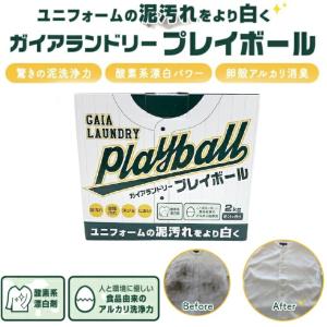 ＼リピーター続出／洗濯セッケン ガイアランドリー プレイボール 泥汚れ専用洗剤 黒土 高校野球向け 土汚れ スポーツ 粉洗剤 農業 体操服の汚れ