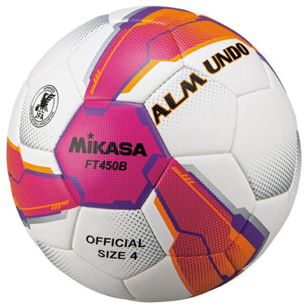 MIKASA サッカー 4号貼り 検定球 ピンク/バイオレット FT450B-PV 張リタイプ FT...