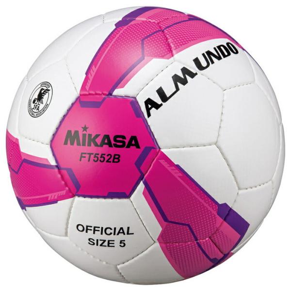 MIKASA ミカサ サッカー5号手縫い 検定球 ピンク/紫 FT552B-PV FT552BPV