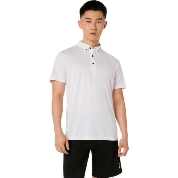 asics アシックス ボタンダウンポロシャツ 2033C176 ブリリアントホワイト