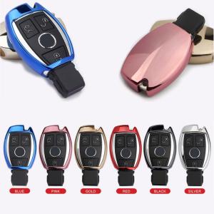 メルセデスベンツ キーカバー メタリック TPU製 全6色 キーケース メッキ BENZ A B C S GLK GLA GLS SLK CLK ML など スマートキー キーホルダー