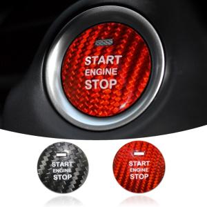 MAZDA マツダ カーボン製 エンジン スタートボタン カバー 全2色 スタート ボタン プッシュ ストップ ステッカー