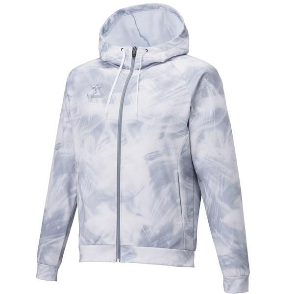 (代引不可)hummel（ヒュンメル） HAP8201 ホワイト あったか裏起毛スウェットフーデッド...