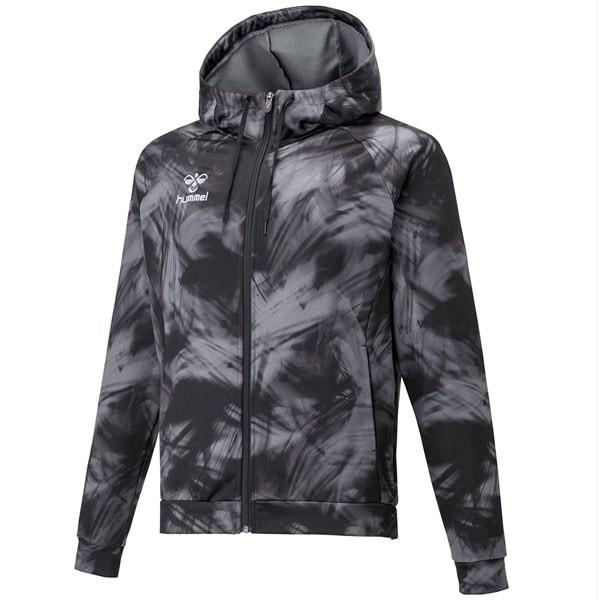 (代引不可)hummel（ヒュンメル） HAP8201 ブラック あったか裏起毛スウェットフーデッド...